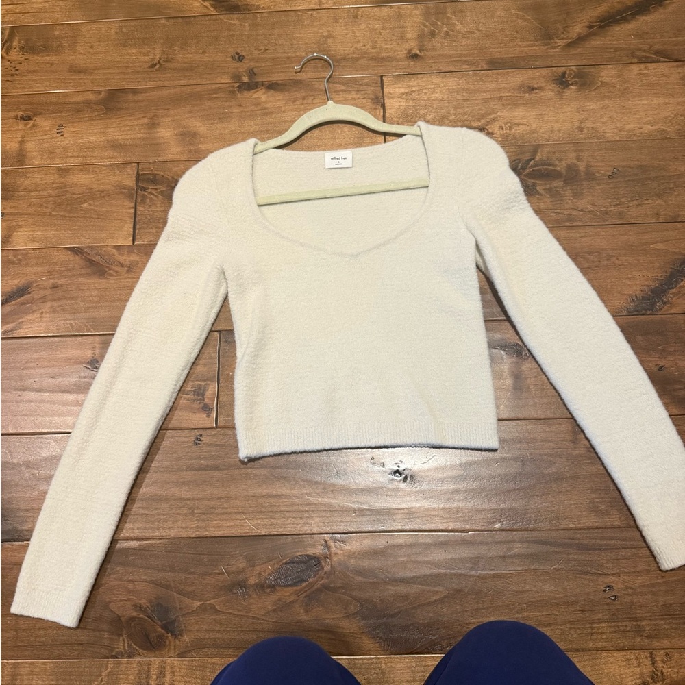 Aritzia Hush Knit Sweetheart Sweater